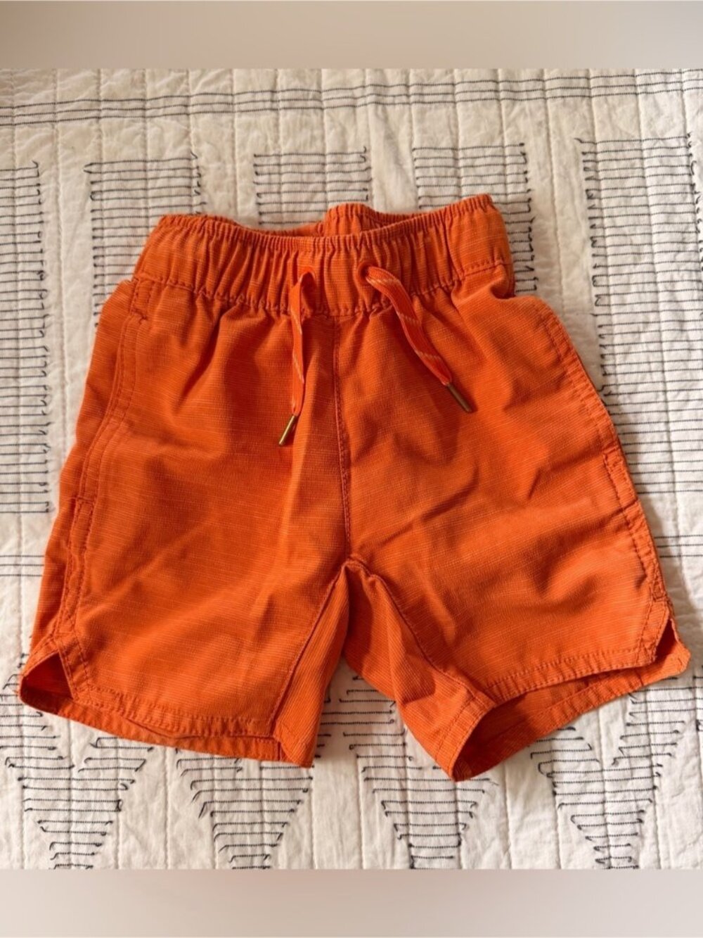 Hanna Andersson Bright Orange Drawstring Shorts